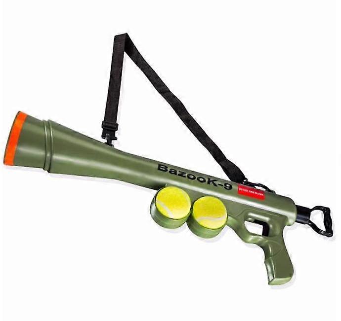 Dog Tennis Ball Gun Launcher w/2 Squeaky Balls Pet Play/Fetch/Throw