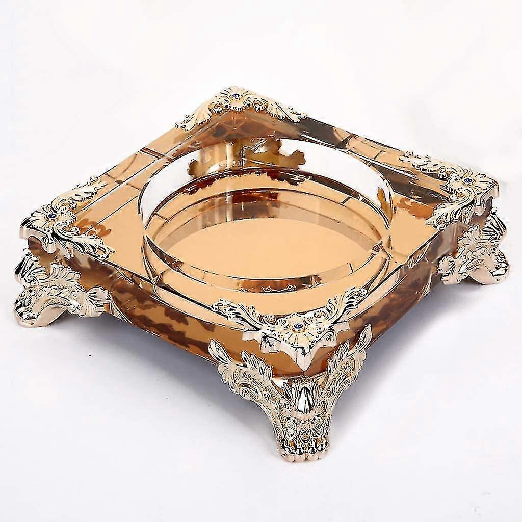 Glass askebeger firkantet utsmykkede askebeger 20x20x7cm