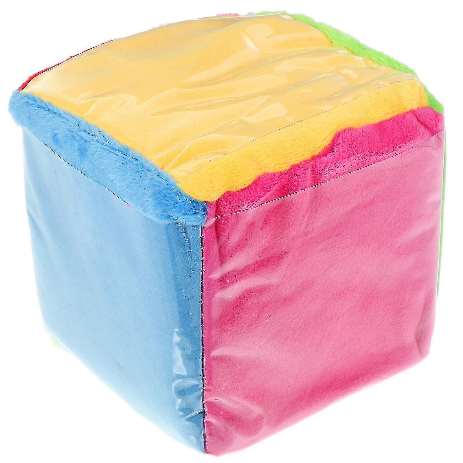 Large Plush Dice Toy Six Sided Dice Block Toy Dice Toys Cognitive Cards Clear Pocket Dice