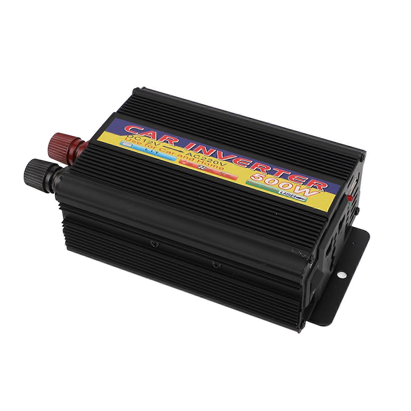 Car Inverter 500W 12V DC to 110V 220V AC Power Converter with Work Indicator Switch