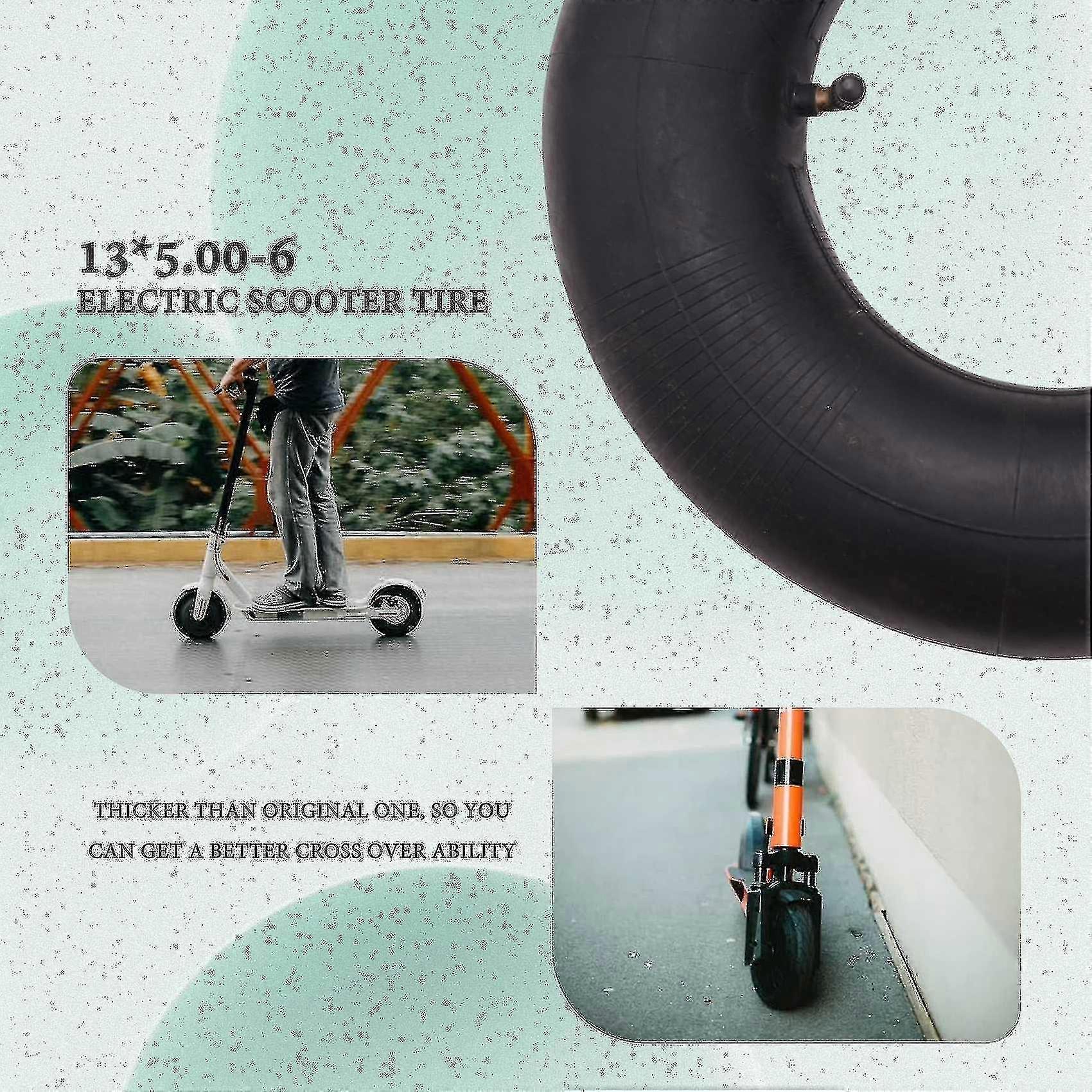 Chambre à Air Coudée Pour Scooter Xiaomi - Taille 50-156 (81/2x2) - Valve Schrader - Noire