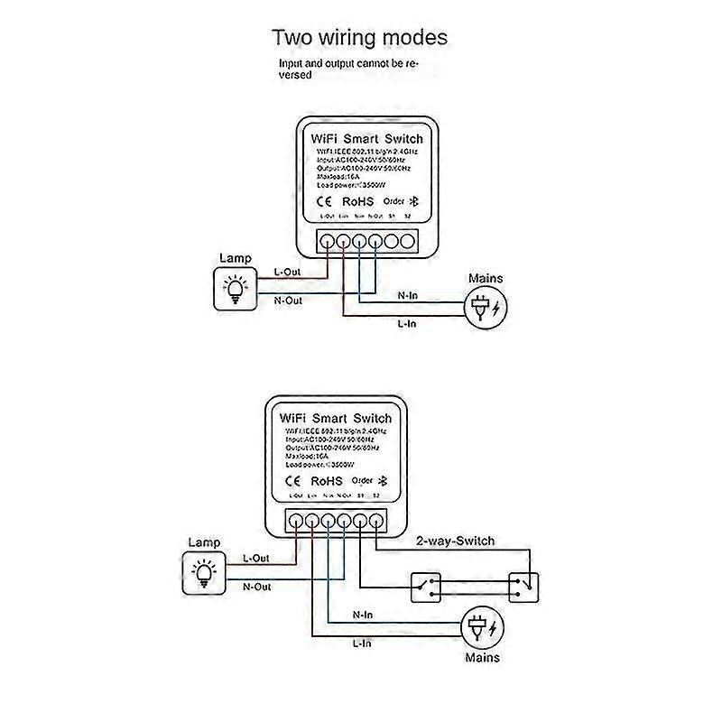Wifi Smart Switch Mini Concealed On-breaker Alexa Mobile Phone Timing Dual Control Switch