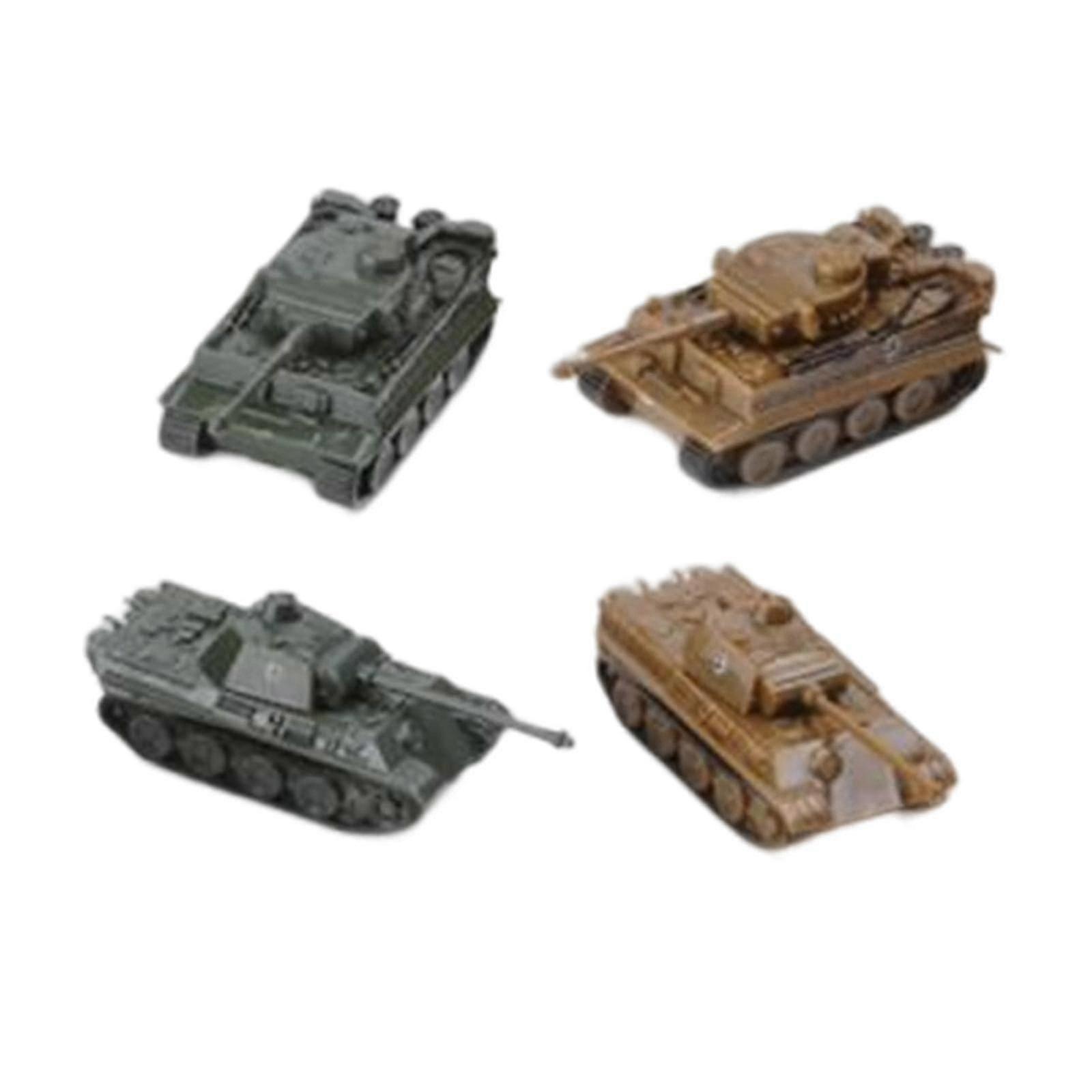 1/144 Tank Model Tiger Panther Type Rotatable Fort For Display Keepsake Boys