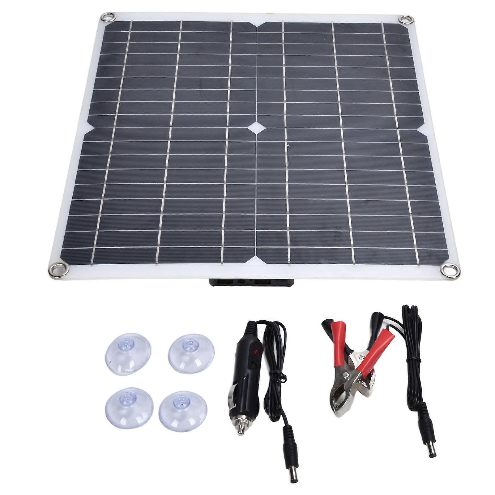 Solpanel 35W 12V Dubbel USB Utomhusladdning Monokristallin Kisel Flexibel Solpanel