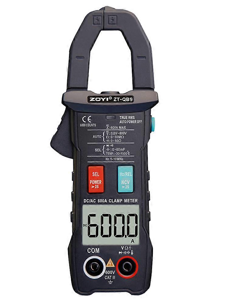 ZT-QB9 Klemmeter DC/AC 600A stroommeting TRMS Auto-Rang Voltage Ampèremeter Hz Ohm NCV Tester DMM Multimete
