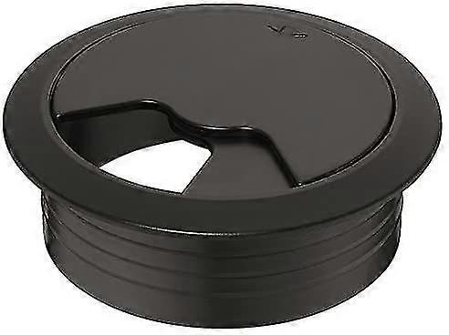 Plastic Cable Cover For Tables | Organize Your Computer Cords And Outlets For A Tidy Office | Home Furnishing Accessories | Cable Pass Black | 80 Mm