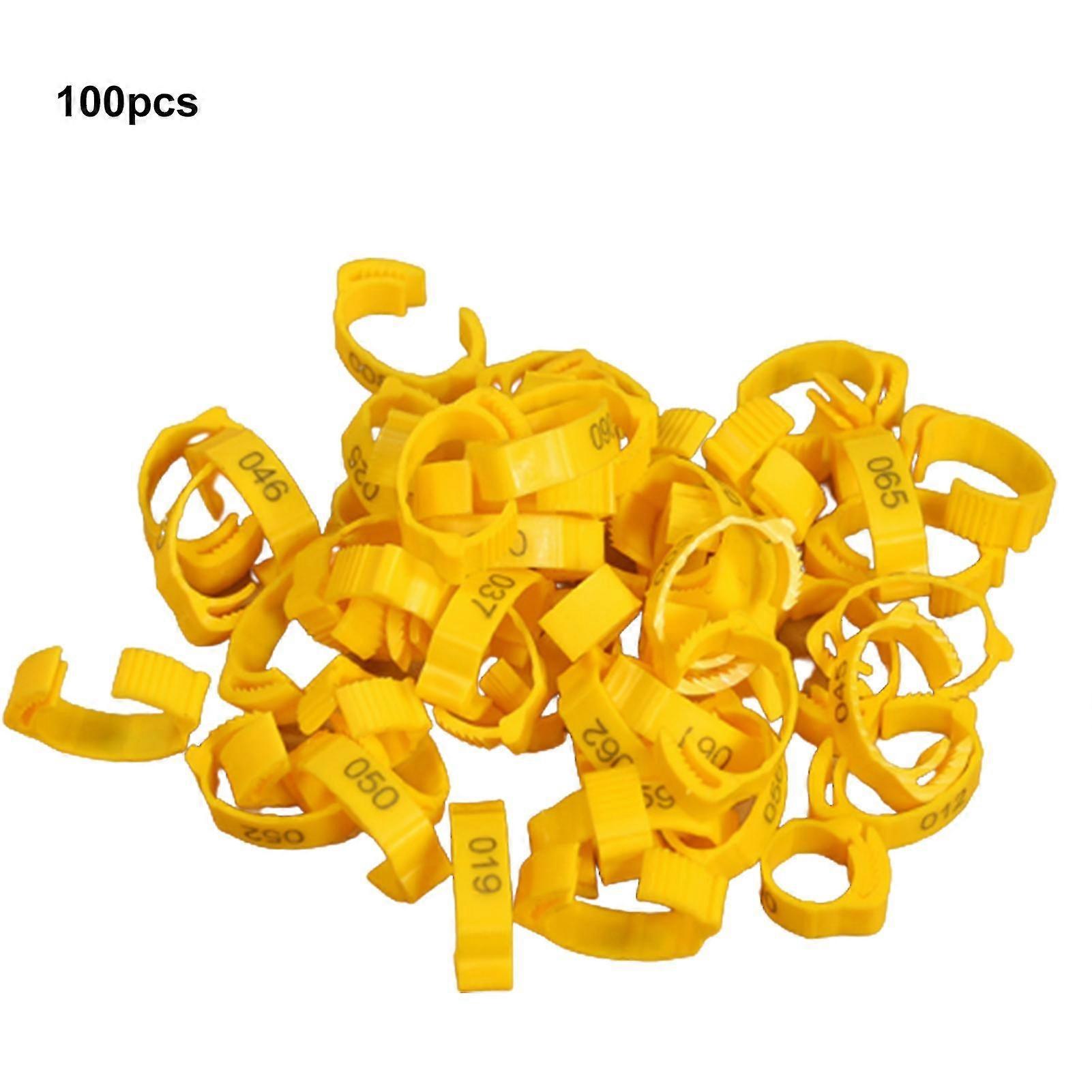 100pcs Chicken Ring Adjustable Buckle Design Easy-assembled Duck Chicken Foot Ring For Marking Jikaix