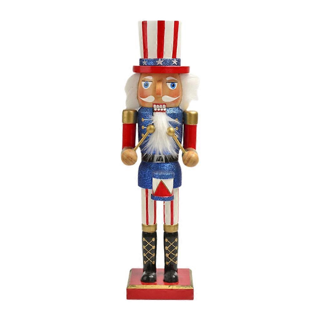 15 Zoll hölzerne amerikanische Nussknacker Ornamente Weihnachtsdekorationen Soldat Puppe Figur Puppe Spielzeug Zuhause Dekor Neujahr