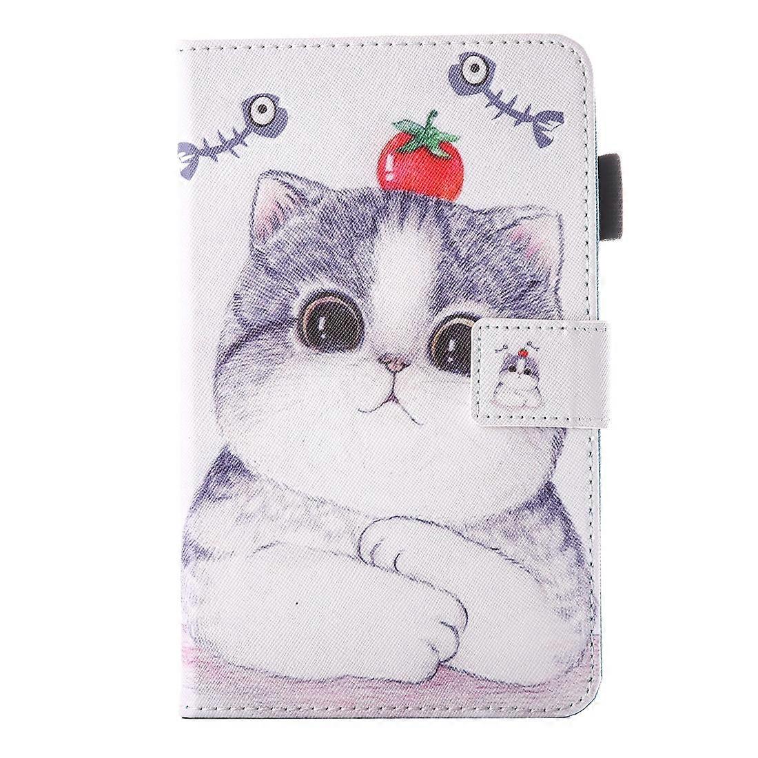 For Galaxy Tab A 7.0 (2016) / T280 Peach Blossom Pattern PU Case