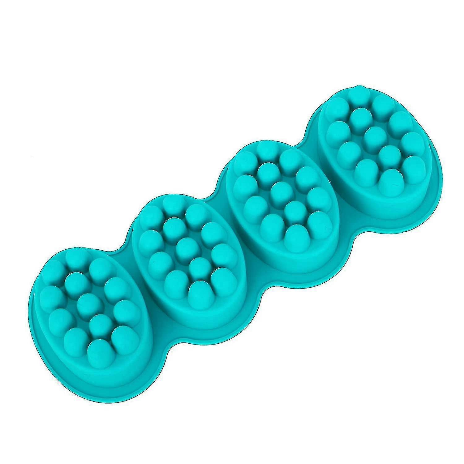 4 تجاويف سيليكون تدليك بار قوالب الصابون ، 3D الشعر مشط قالب الجليد لفروة الرأس مدلك ، فريدة من نوعها فرشاة الشعر سيليكون قوالب الصابون