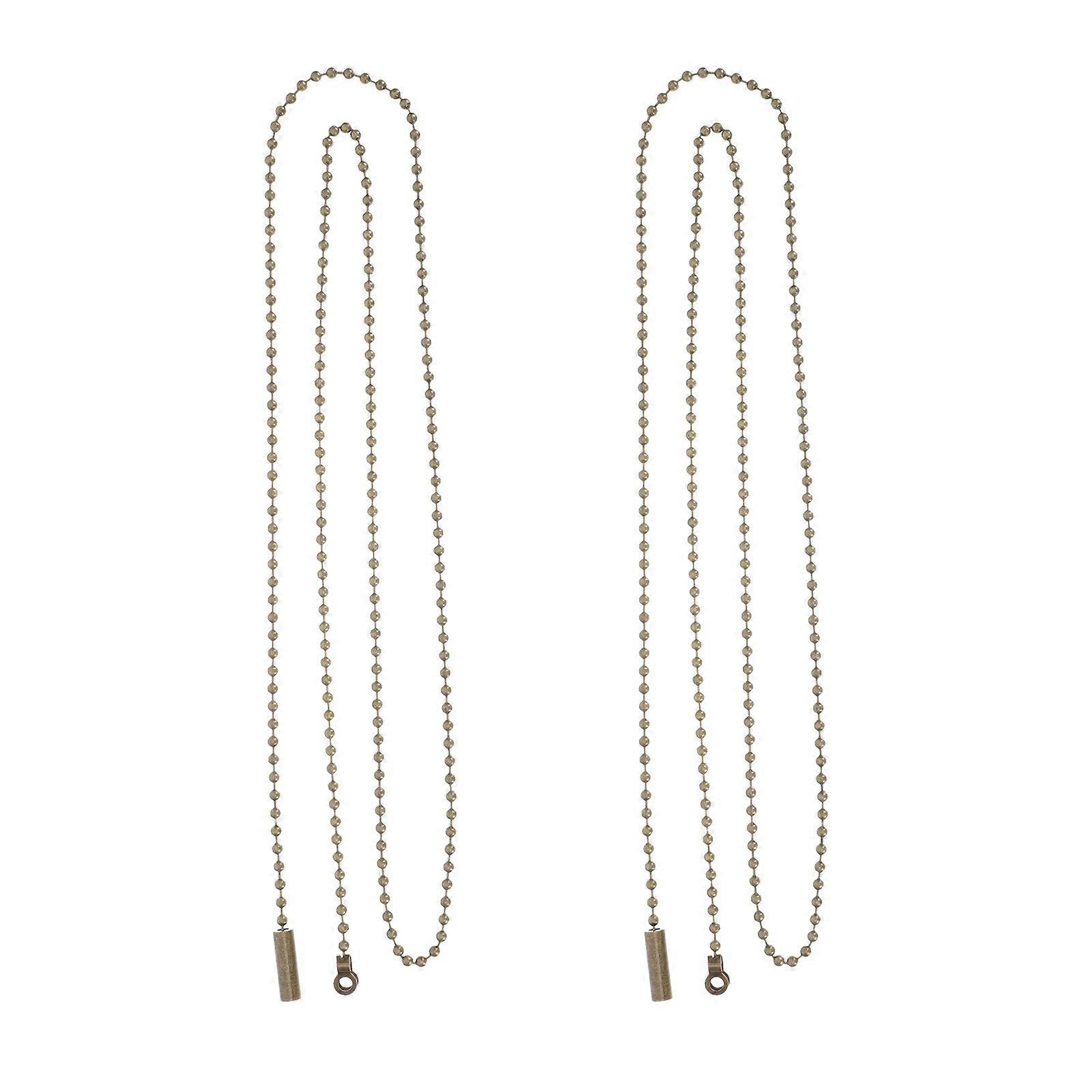 2pcs Durable Switch Pull Chains Beaded Ball Pull Chain String Extension Lamp Parts