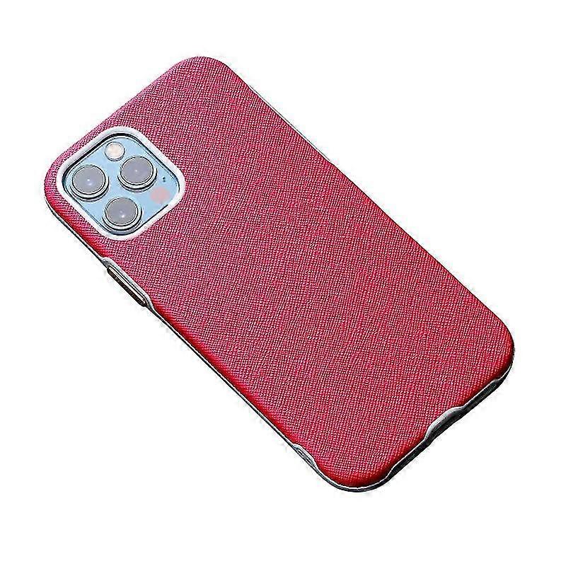 For Iphone 12 / 12 Pro Business Cross Texture Pc Protective Case
