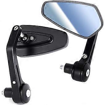 2 rétroviseurs latéraux universels noirs pour guidon de moto