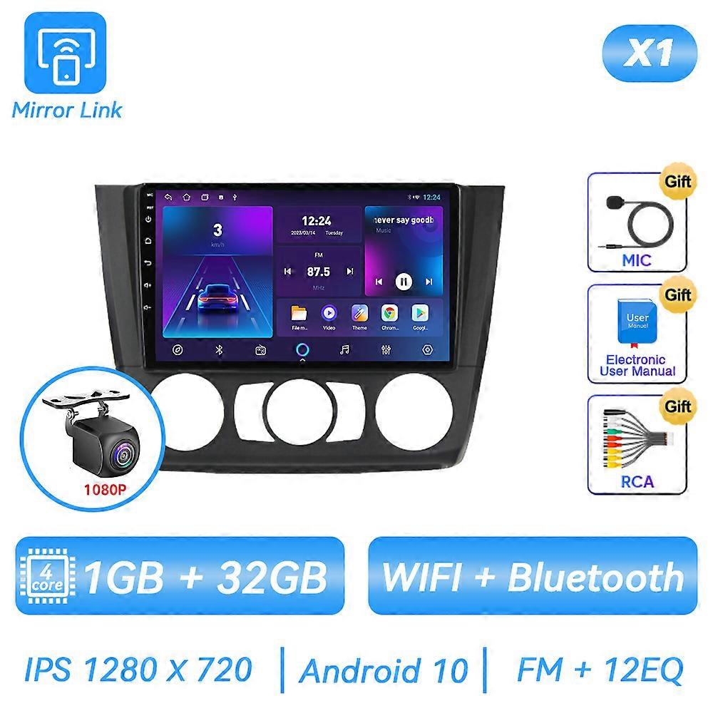 For BMW 1 Series E81 E82 E87 E88 AT 2004 - 2012 Android Car Radio Multimedia Player GPS Navigation QLED Touch Screen Carplay