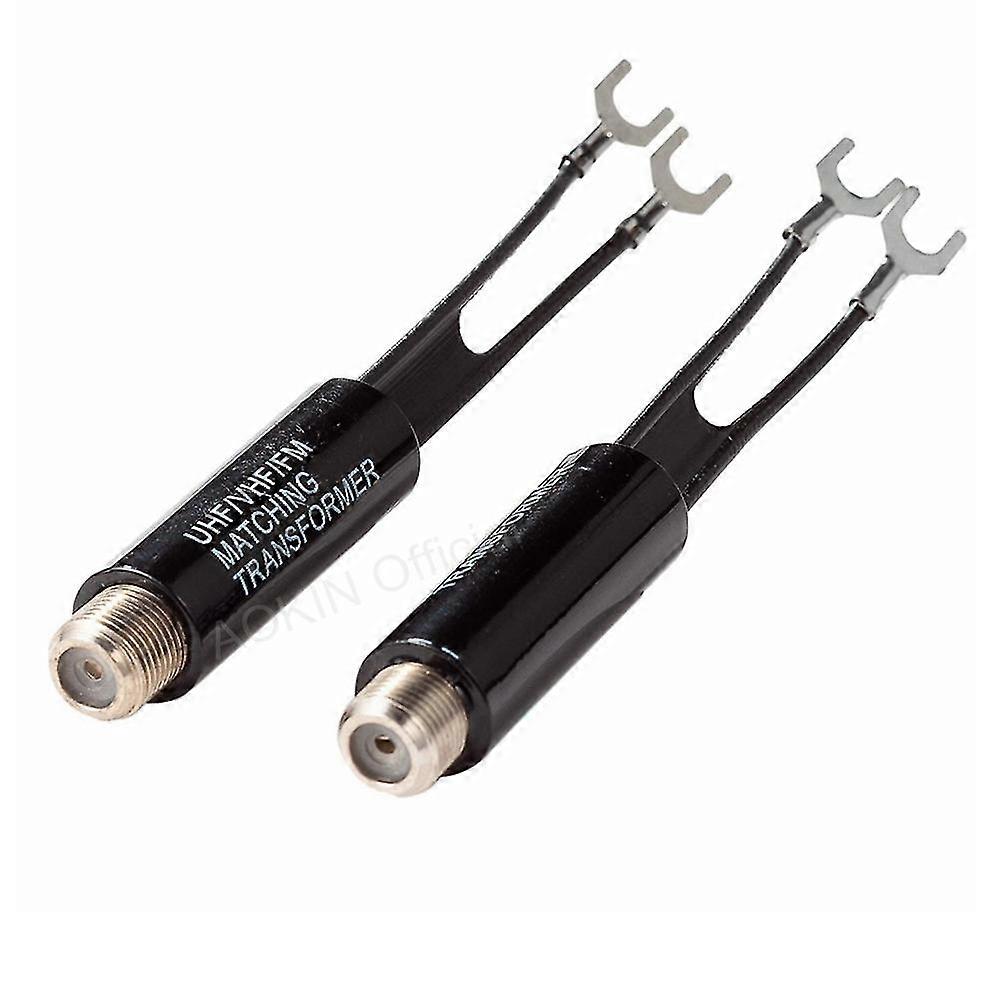 2-Pack passender Transformator 75 Ohm zu 300 Ohm Adapter Uhf / vhf / fm Transformator Antenne Transformator Konverter für TV-Radio-Antenne