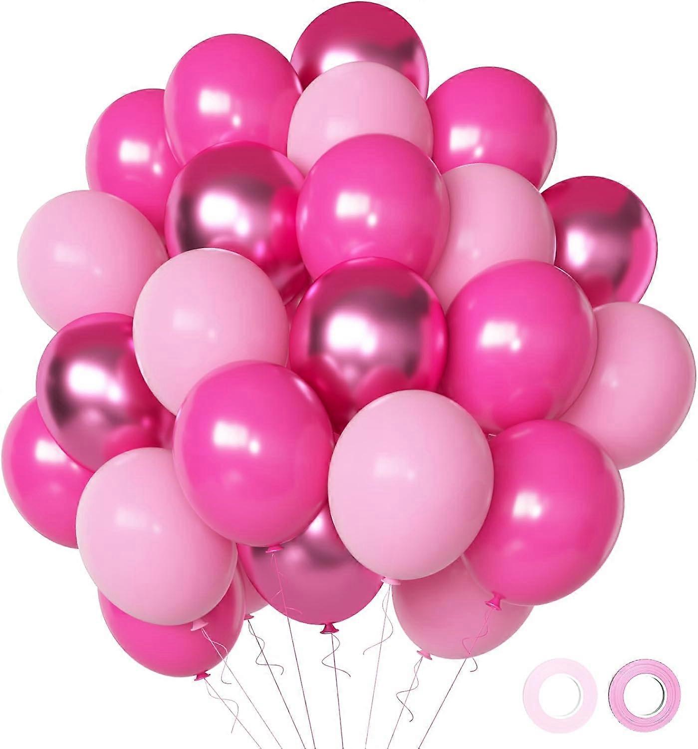 Globos Rosas Globo Rosa Metálico 50Pcs Rosa