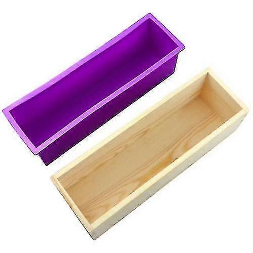1200ml Rectangular Silica Gel Mold Wooden Box