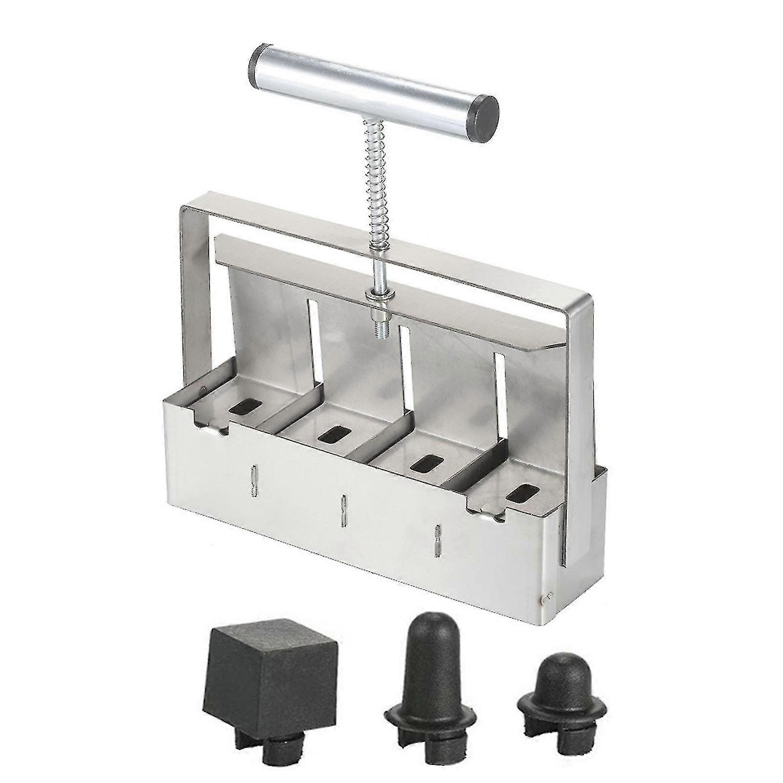 1 Set Soil Block Maker Sturdy Construction Ergonomic Handle No Pot Needed Corrosion Resistant Rust-proof Handheld Soil Block Maker Garden Blocking Too