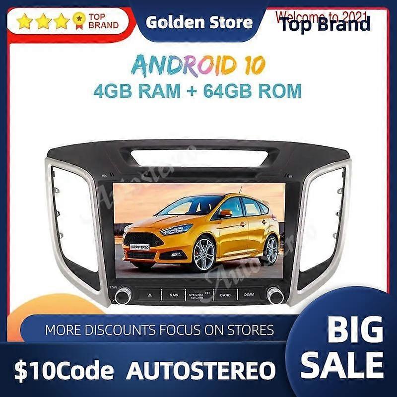 Android 12.0 4+64GB Car GPS Navigation for Hyundai ix25 2014-2018 Auto Stereo Head Unit Multimedia Player Radio Tape Recorder