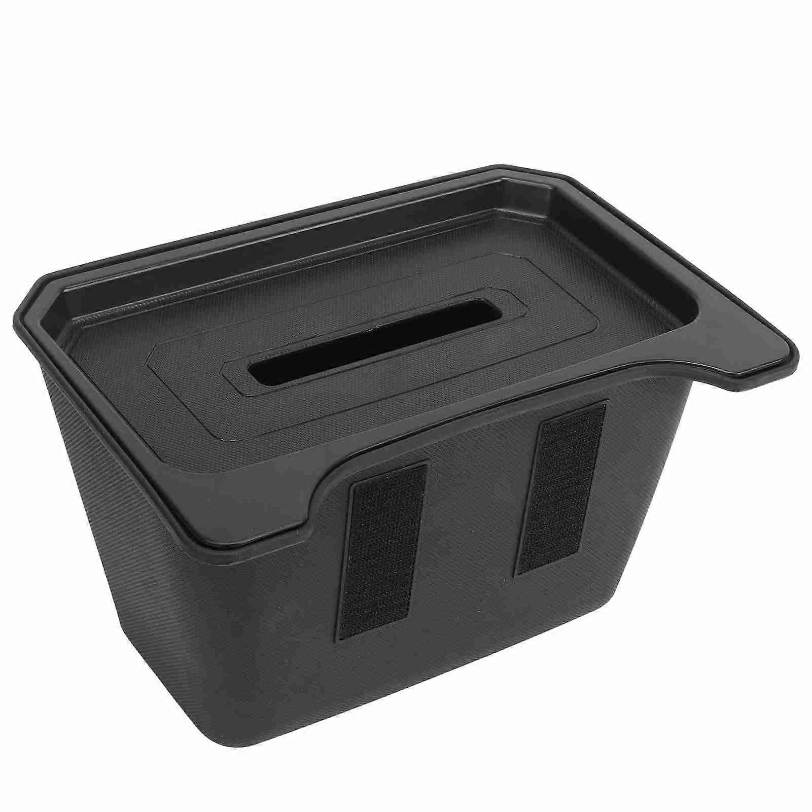 Car Rear Storage Box Large Capacity Slip Resistant Row Seat Organizer Container Replacement For Tesla Model Y Black