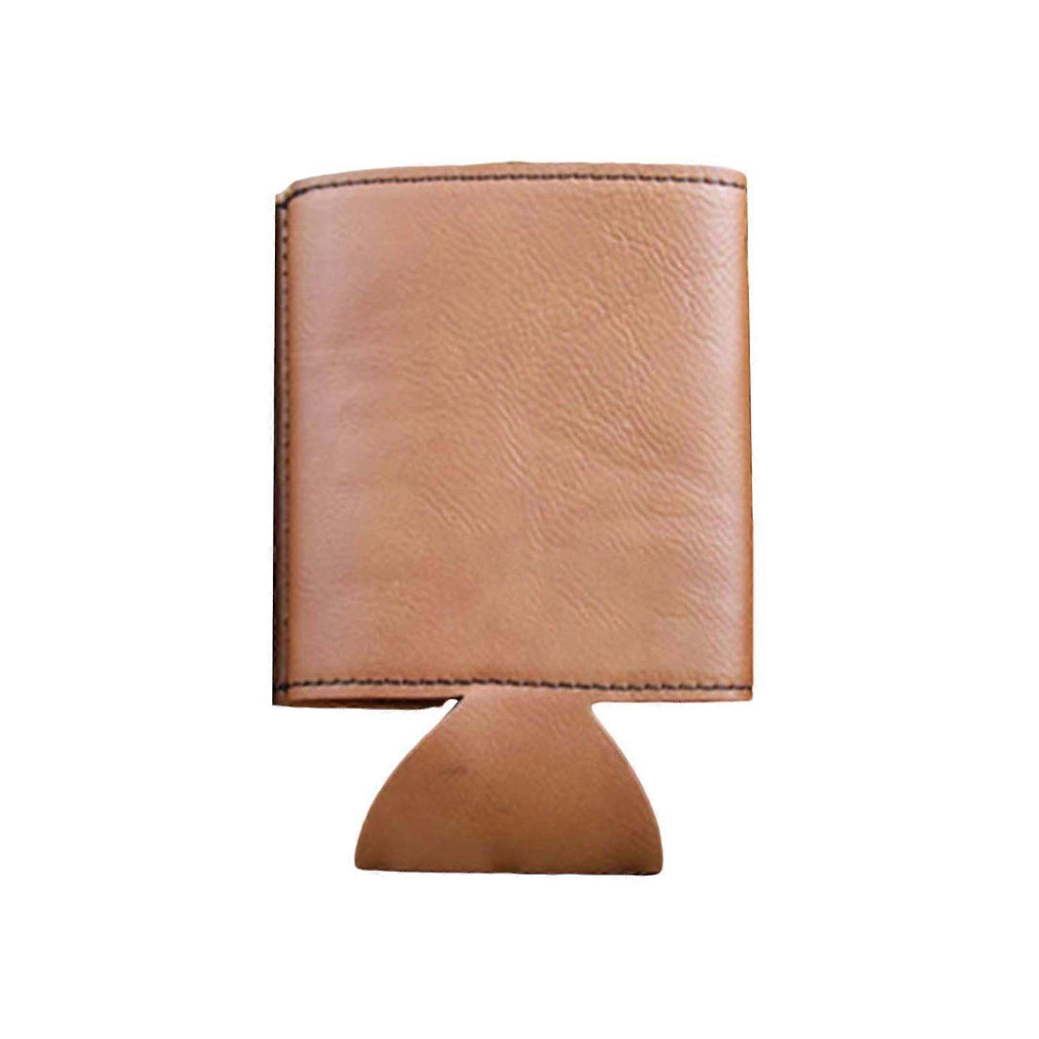 Faux Leather Can Sleeve for Beer Soda Cans Insulated Cover for Cold Drinks Easy to Clean Carry Great