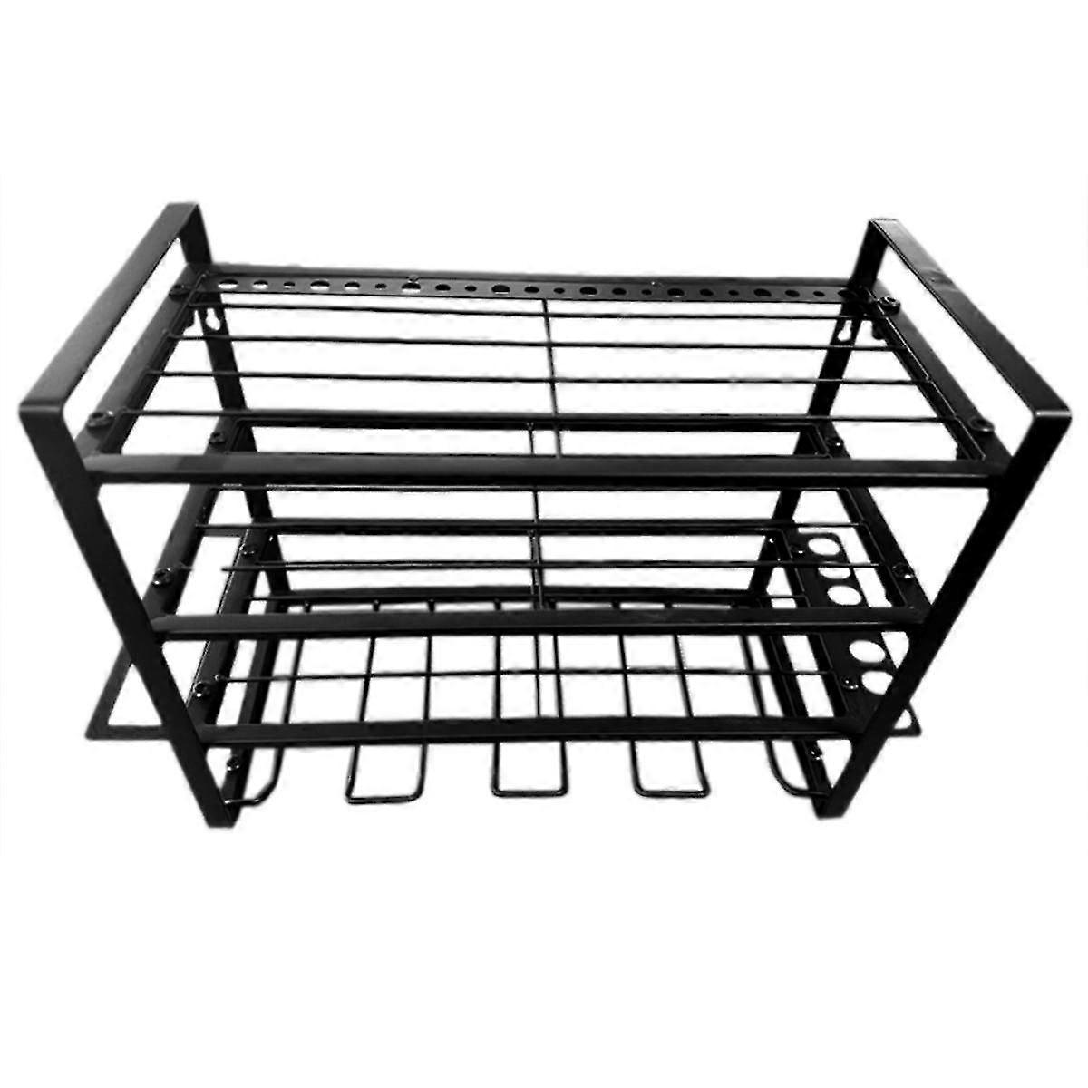 4 Layer Power Tool Organizer Wall Mount, Cordless Drill Hanger Storage Rack For Garage Organization, Workshop,