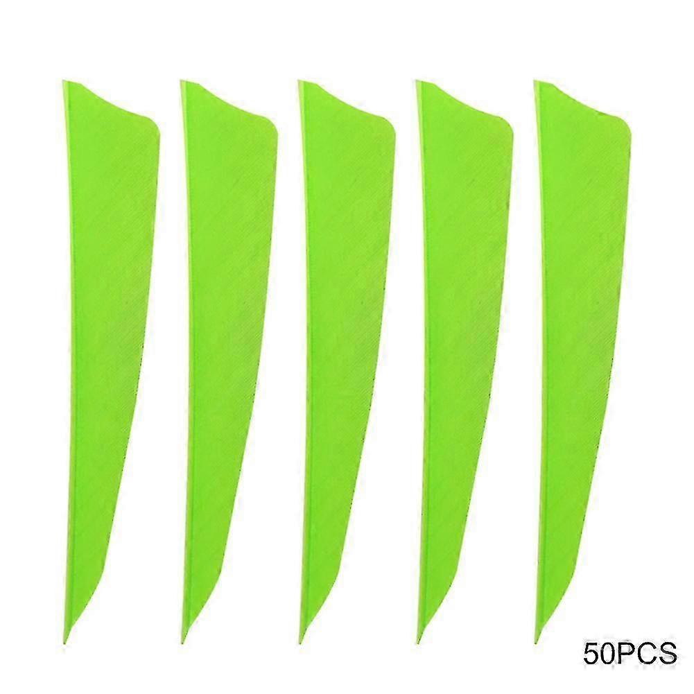 50pcs 4inch rechter Flügel Bogenschießen Jagd Accessorygrün)
