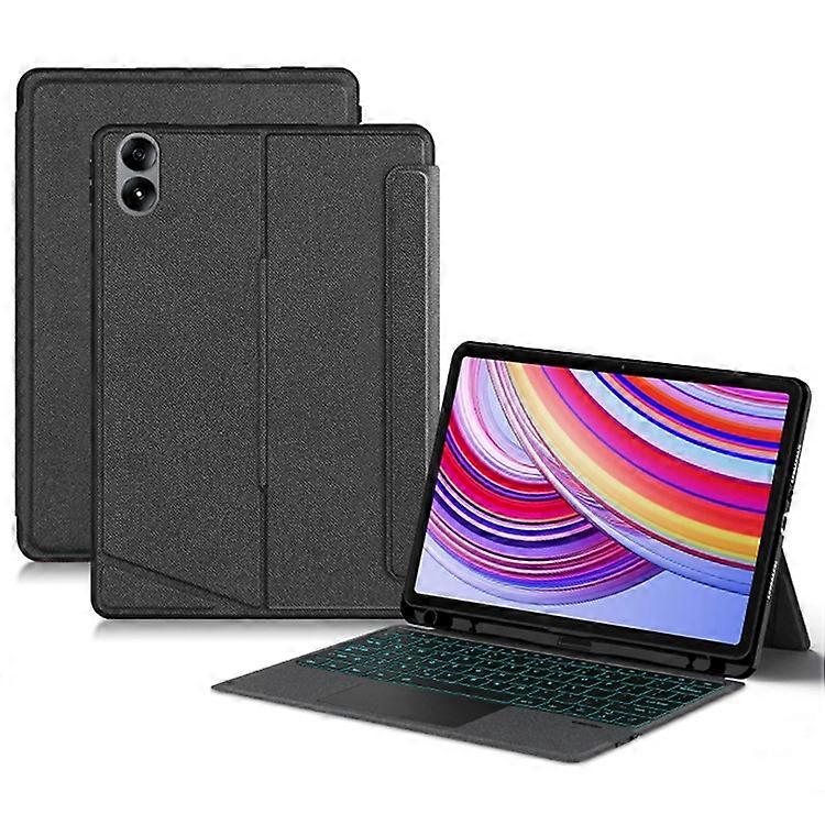 Compatible For Xiaomi Redmi Pad Pro Leather Case + Bluetooth Keyboard with Backlight Trackpad