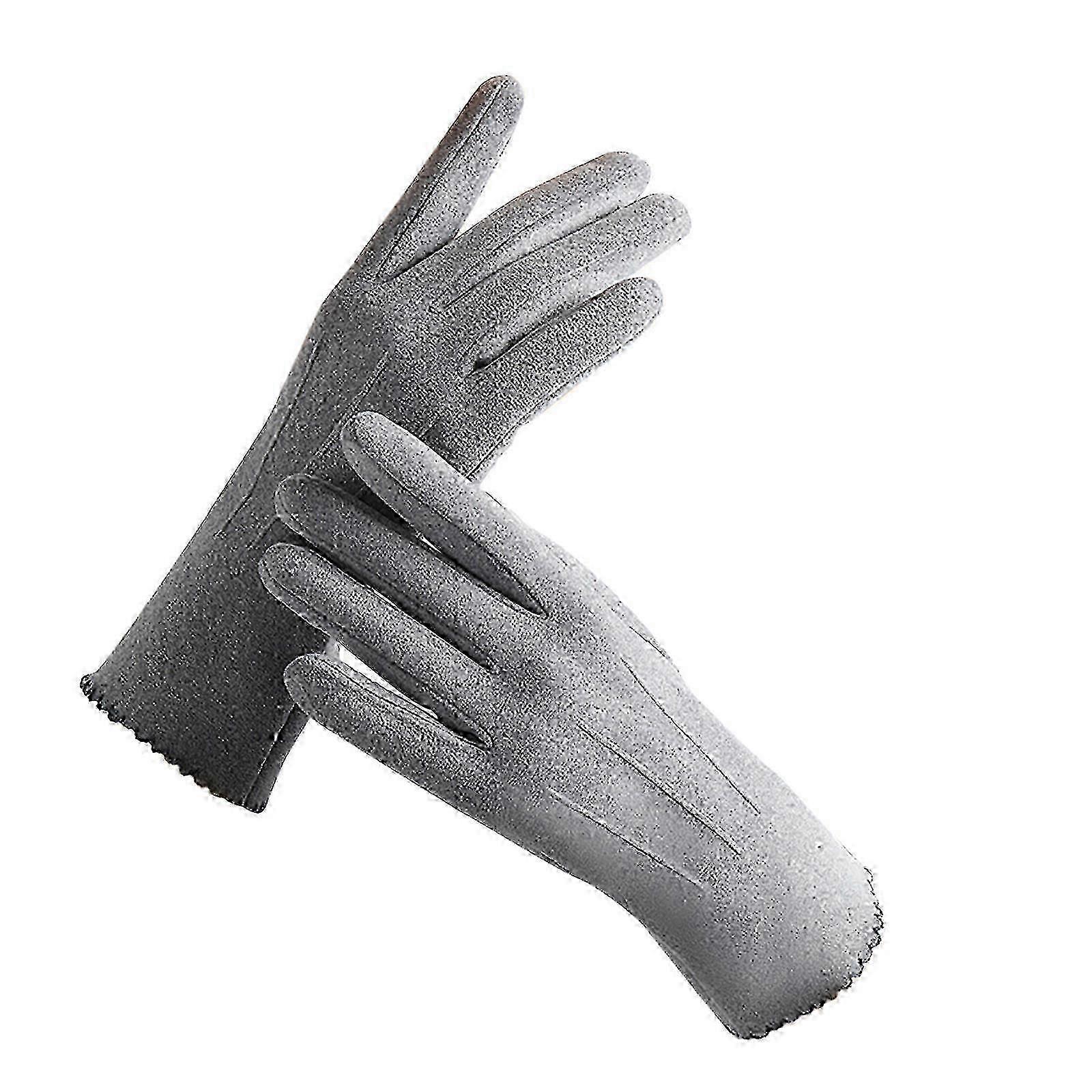 Solid Color German Fleece T-riple Ridge Gloves With T-ouch Screen