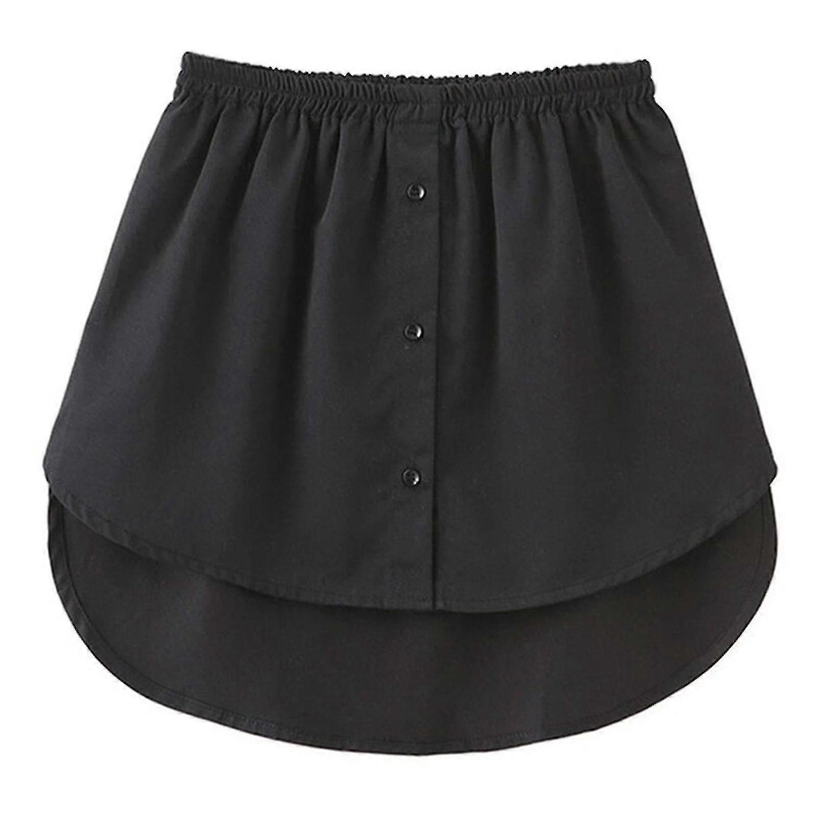 Extensores de camisa ajustáveis em camadas Fake Tops Lower Sweep Hem com cintura elástica - YX