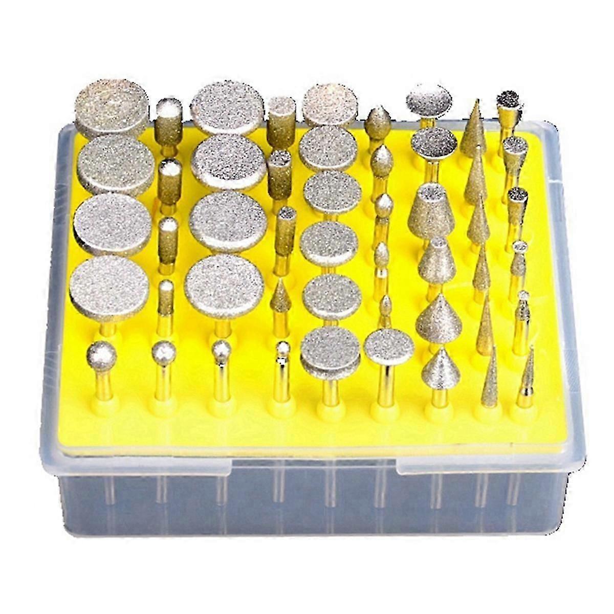 Diamond Grinding Set 3mm Handle Grinding File Abrasive Rotary Tool Grinding Diamond File