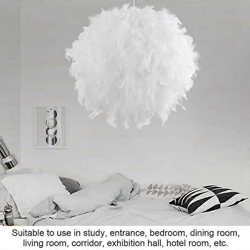 Feather Suspension - HB017 - White - Diameter 30cm - E27 40W