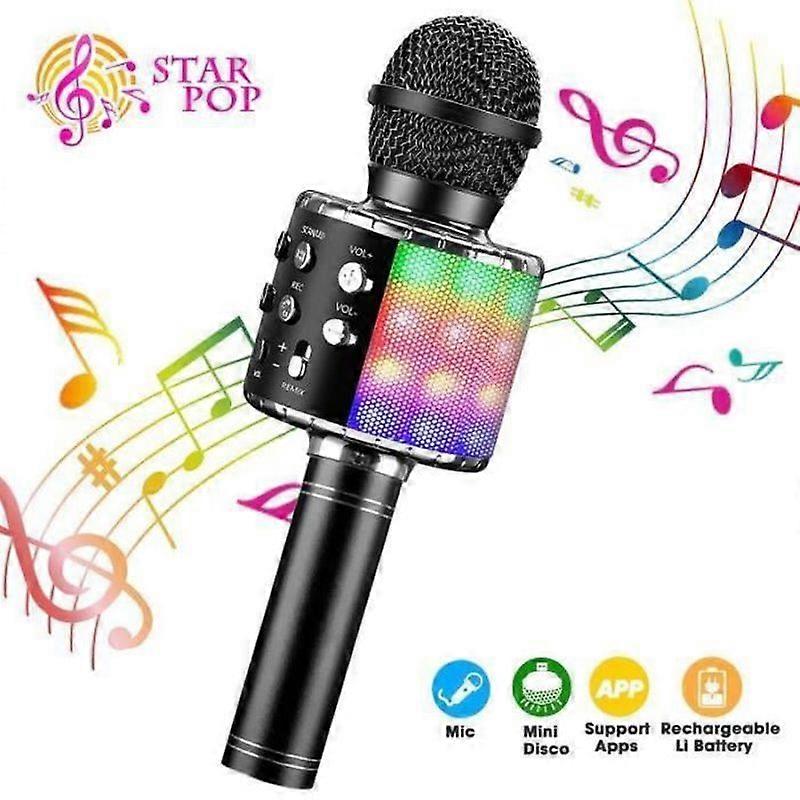 Karaoke Microphone - QQ27987 - Wireless - Bluetooth - Portable - Black