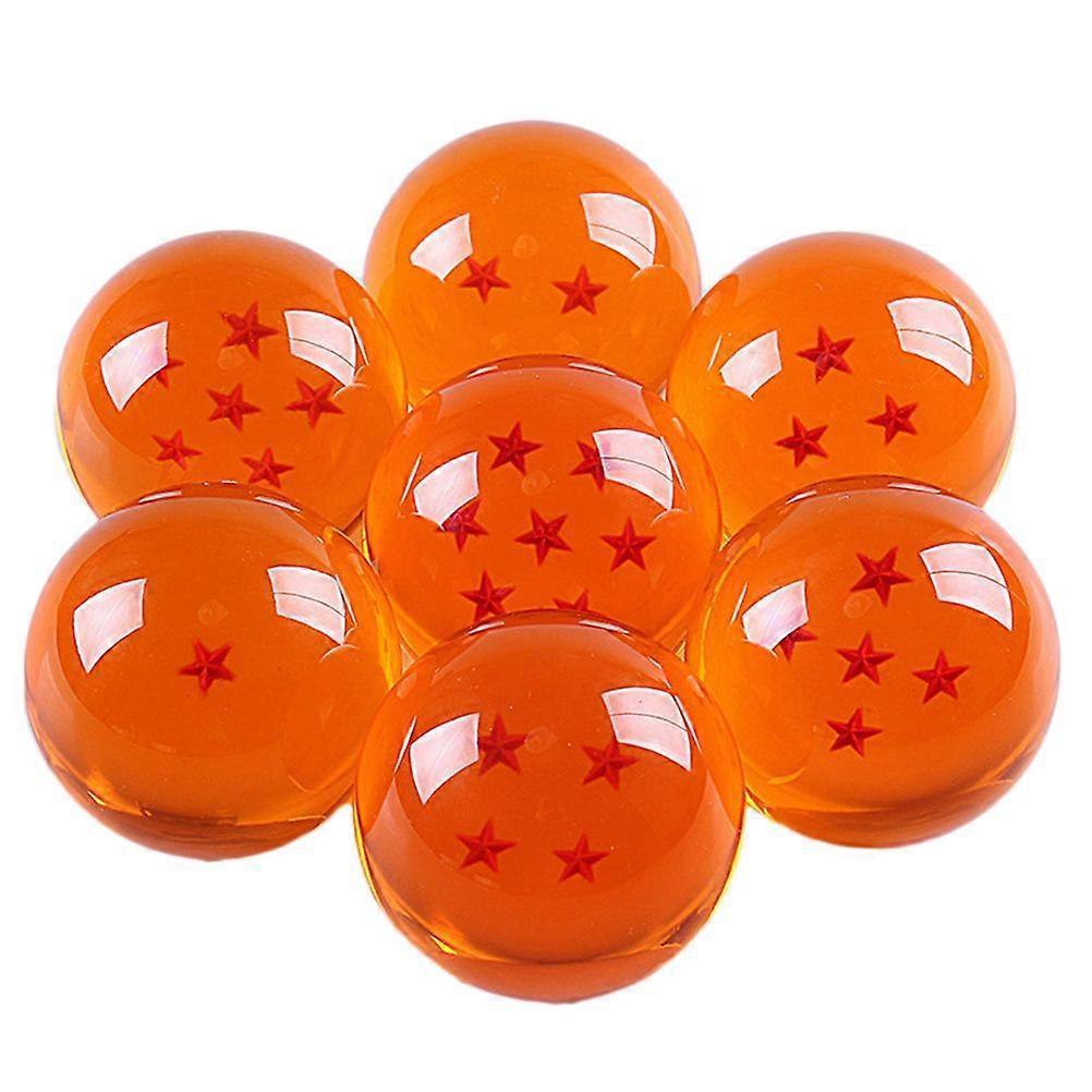 Conjunto de 7 bolas de anime para cosplay com estrelas e bolas transparentes