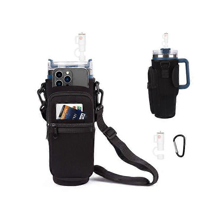 Water Bottle Carrier Bag for 40oz Bottles, Durable Outdoor Tote with Adjustable Strap, Lightweight and Portable Design