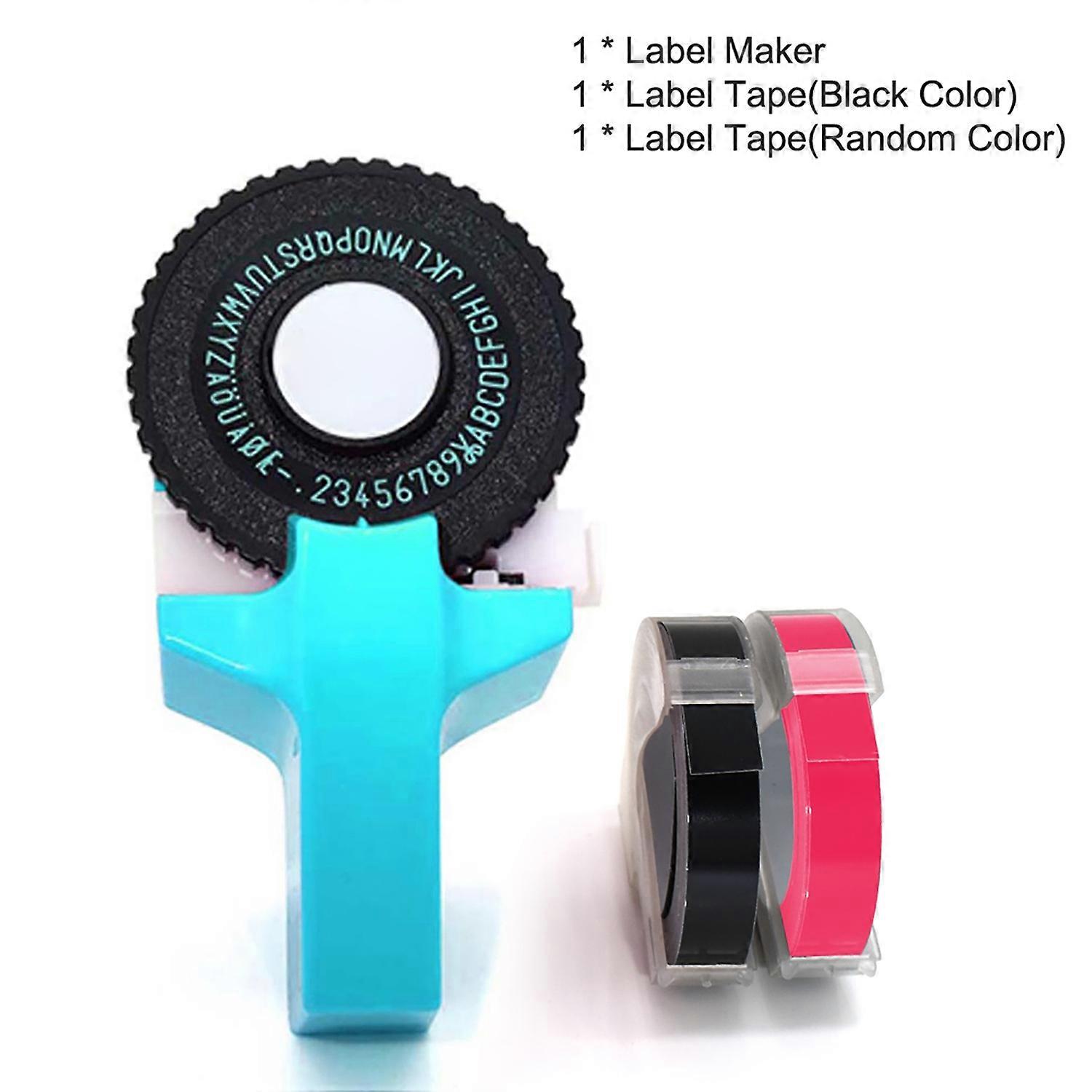 Mini draagbare handmatige labelmaker DIY 3D reliëflabelprinter printer typemachine met plastic PVC 9