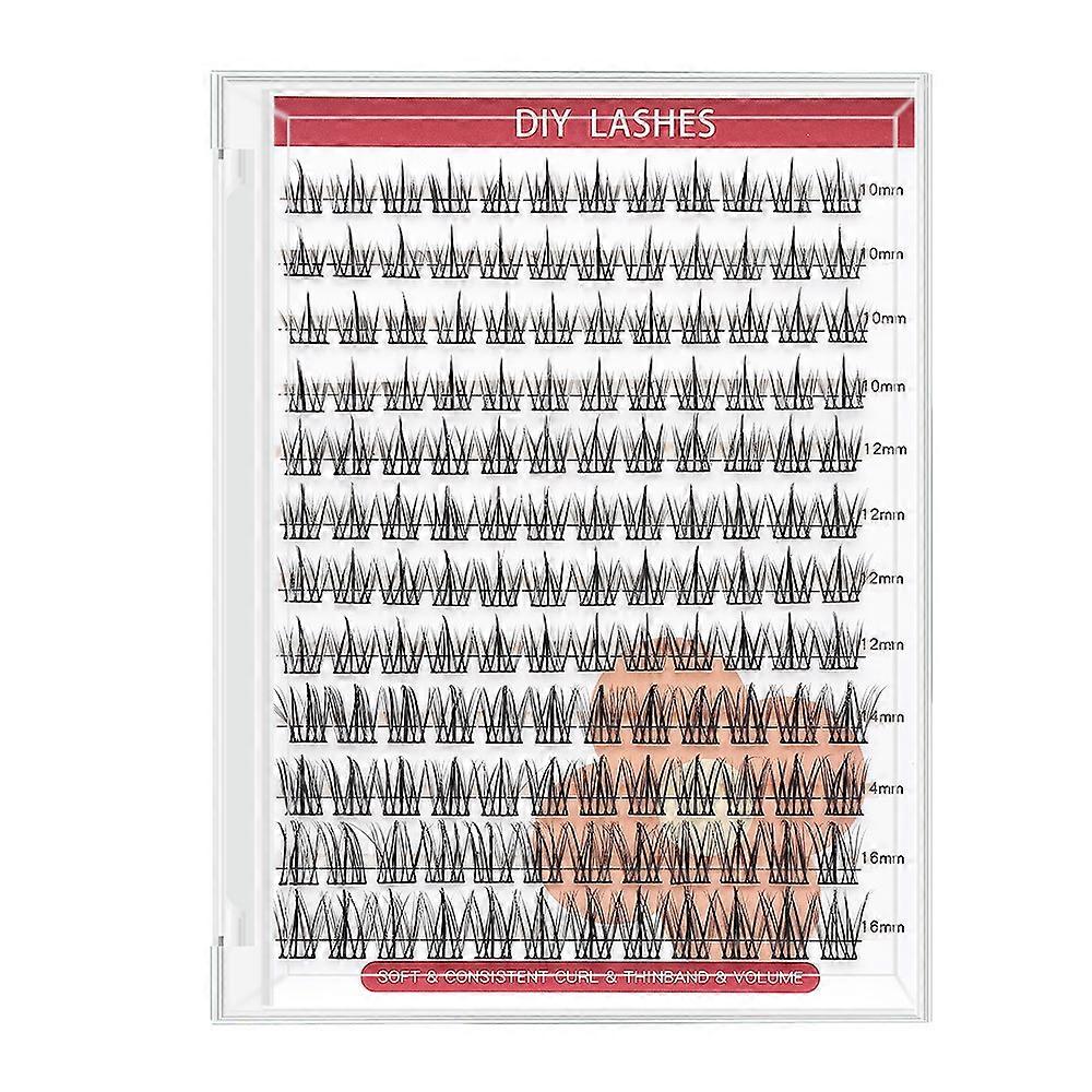 10D/80D European and American Segmented False Eyelashes - Voluminous and Natural Hot-Melt Single-Cluster Lashes