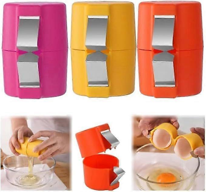 Pieces Portable Egg Cracker Tool, Boiled Egg Cutter, Hard Boiled Egg Shell Opener, Egg Shell Separator, Practical Kitchen Egg Cracking and Separating