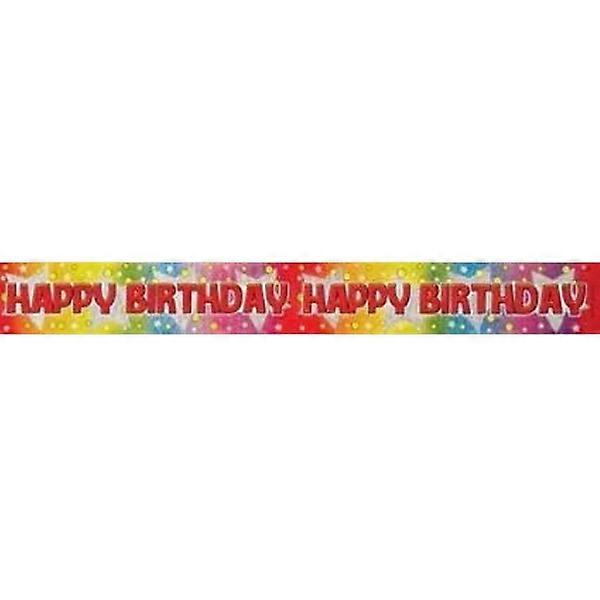 Plastic Stars Happy Birthday Banner