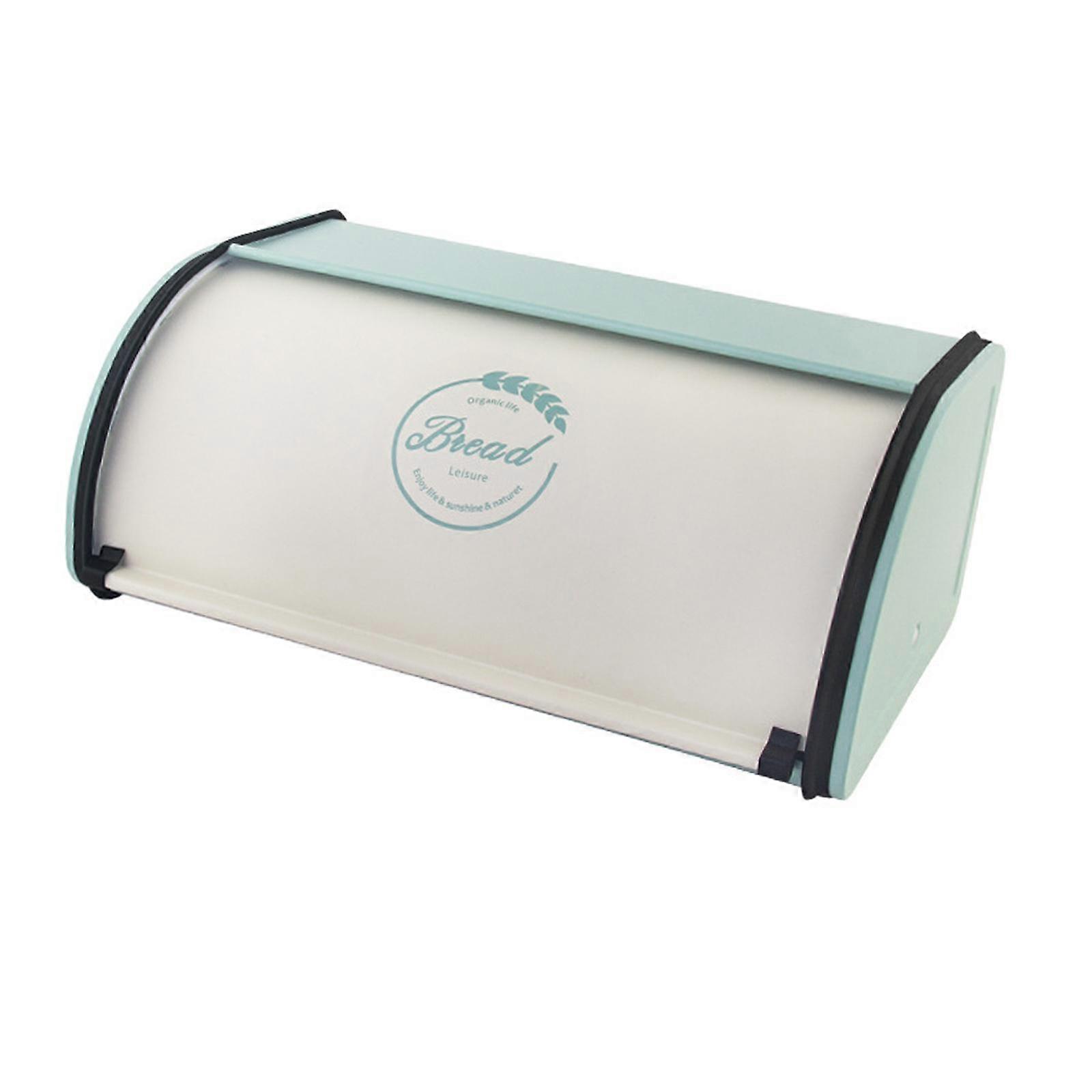 Iron Bread Box, Kitchen Storage Container with Roll Top Lid, Multipurpose Bread