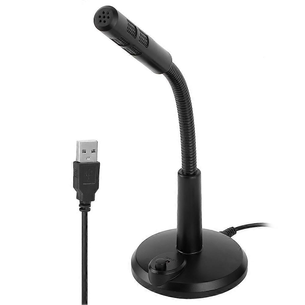 Mini USB Condenser Microphone Adjustable Desktop Mic for Networks Chat Singing Gaming