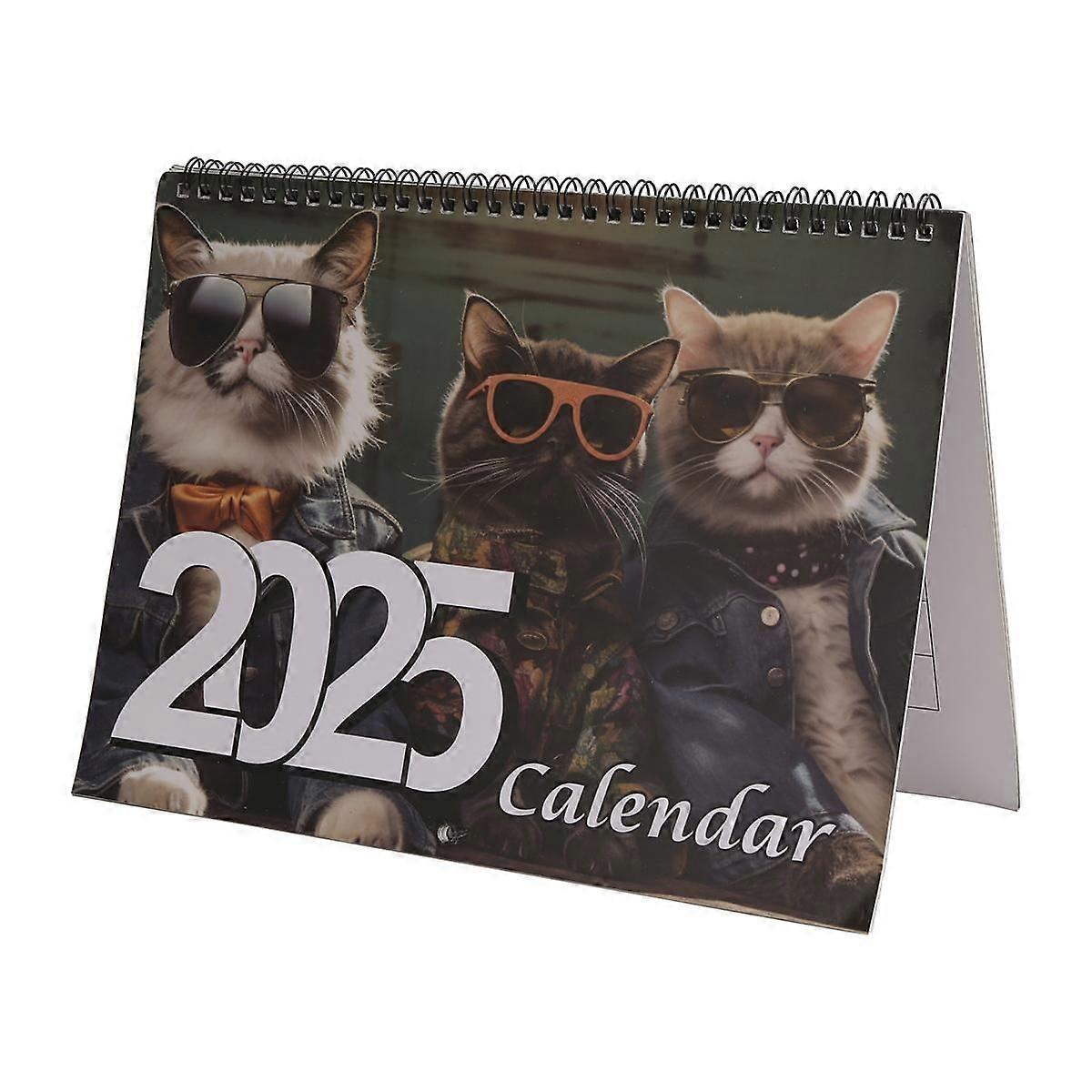 Stylish Cats Calendar 2025 Wall Calendar , Funny Cat Calendar Wall Calendar Gag Gift, Funny Cat Mem