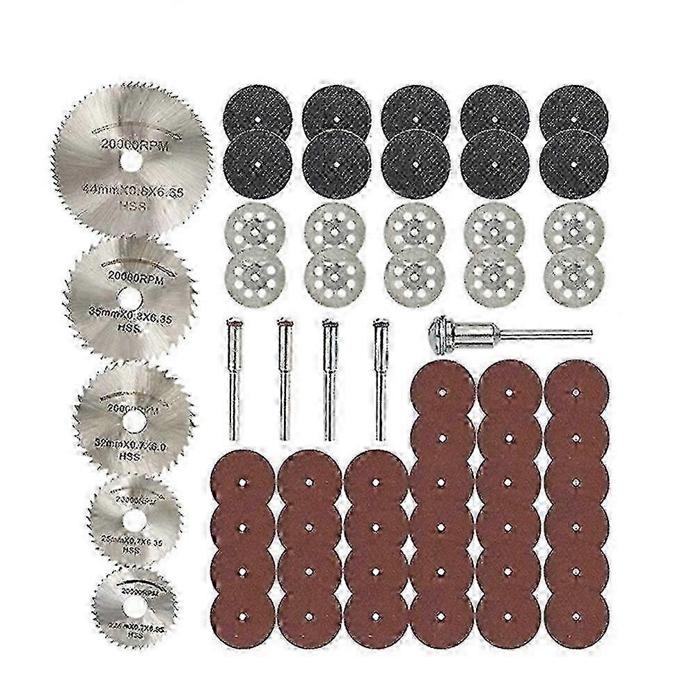60 Pcs Diamond Saw Blade Set HSS Mini Circular Saw Blade for Rotary Tools Resin Cut-Off Wheels [PB