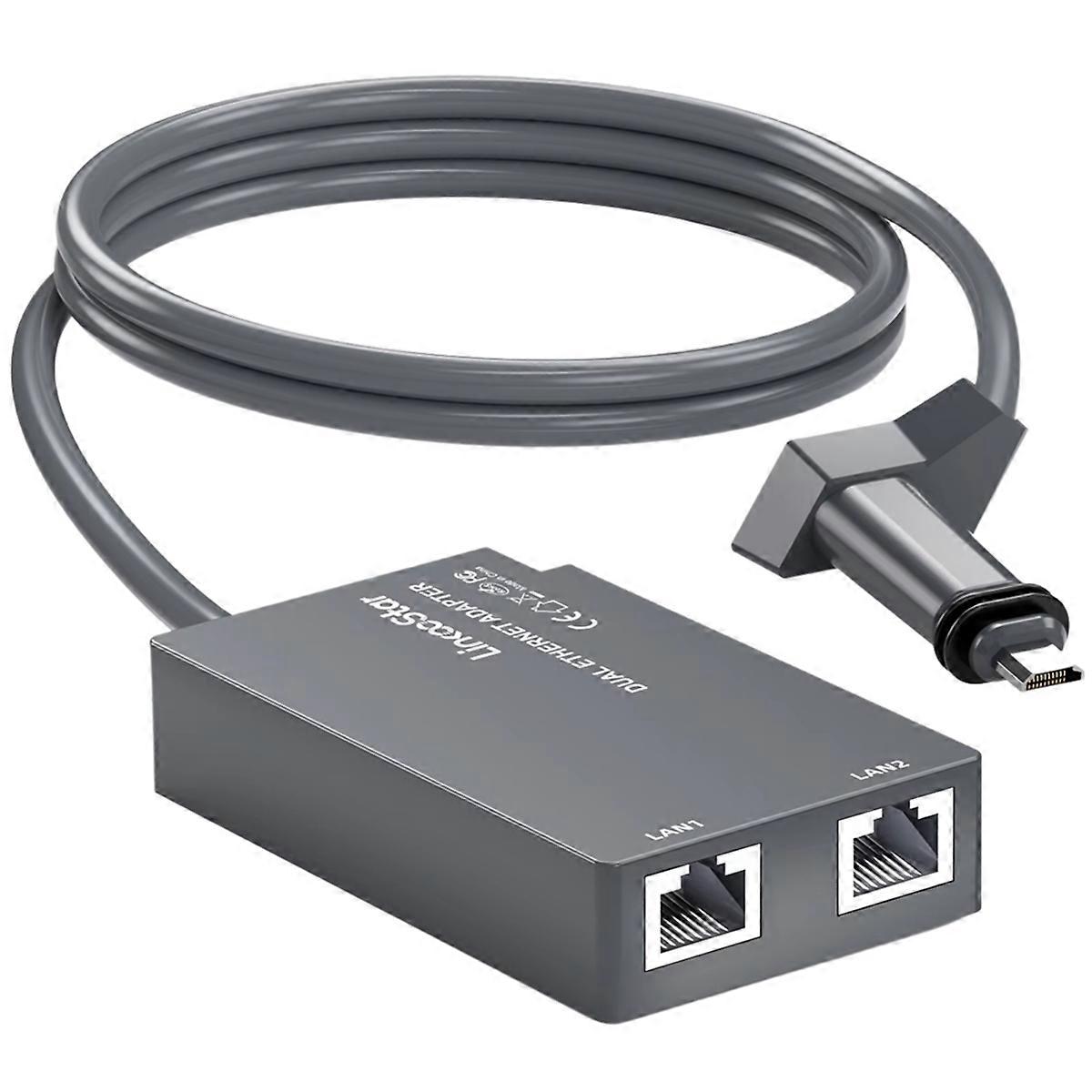 For Gen 2 Ethernet Dual Port Adapter for Satellite GEN2 V2 Network Fiber Optic Jumper Converter Adapter Cable
