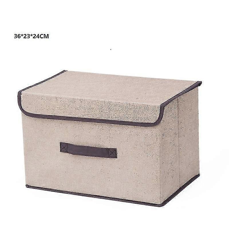 Faltbare Stora Box mit Deckel Stapelbares Leinen Fa Stora Behälter
