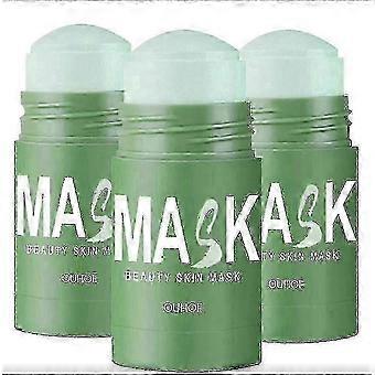 3pcs Green Tea Mask Stick Acne Blackheads Facial Deep Cleansing Tightening Pores Smear Mask Mud Skin Care Mask