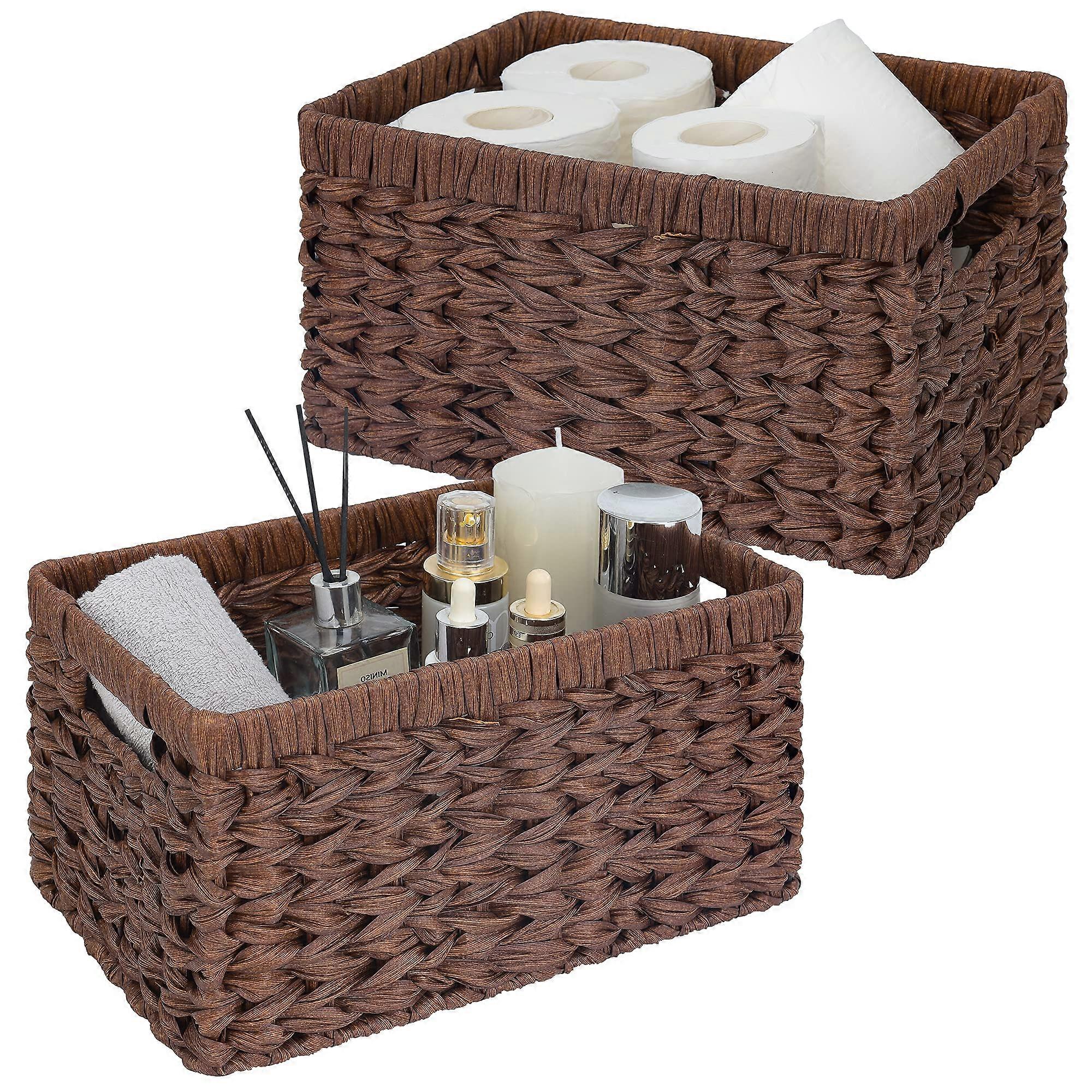 13"L x 8"W x 7"H Storage Baskets - Set of 2, Durable Organizing Baskets for Home, Office, and Closet Use