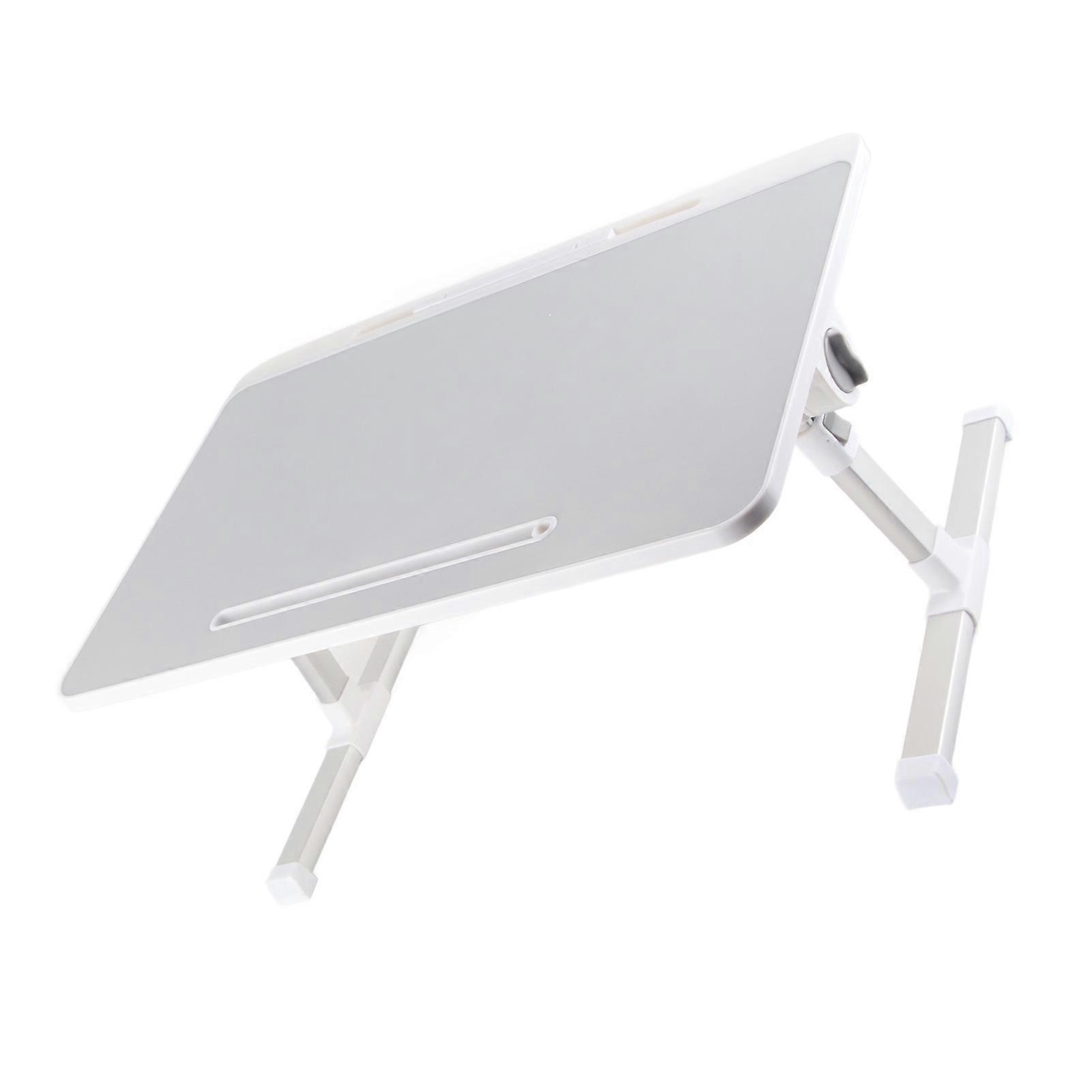 Laptop Bed Table 60x40cm Foldable Legs Rotating Top Grey