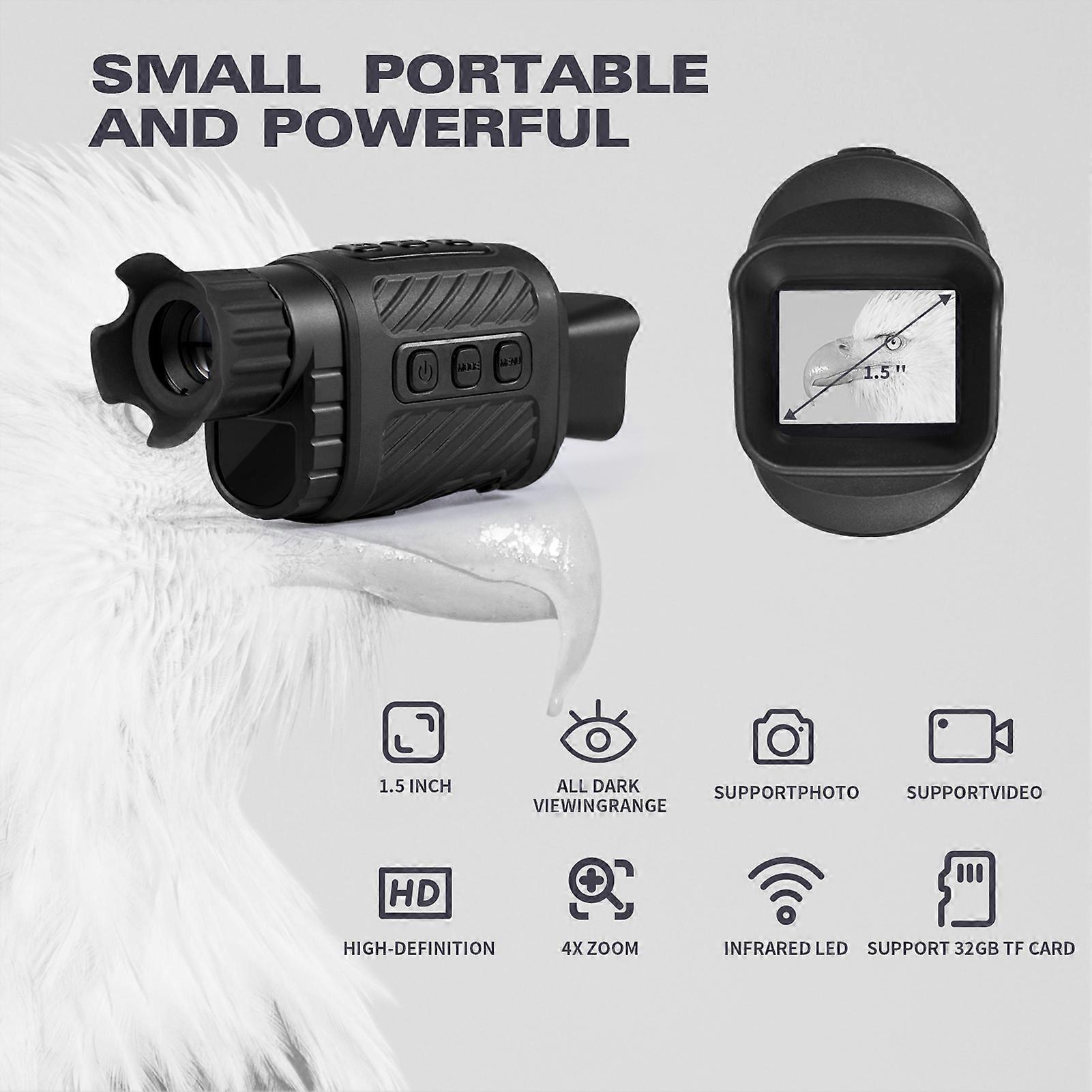 IR Night Vision Infrared Night-vision Scope Mini Portable Monocular Digital Infrared Night Detection Device Single-tube Night Vision Device