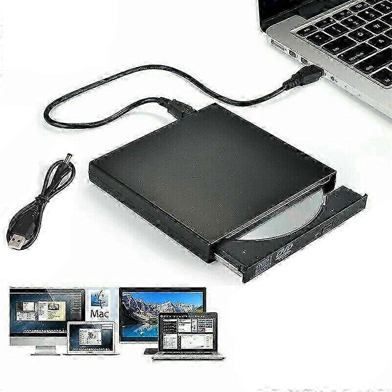 USB External DVD CD Hard Drive Burner Player Reader Optical Drive for PC Laptop hwy